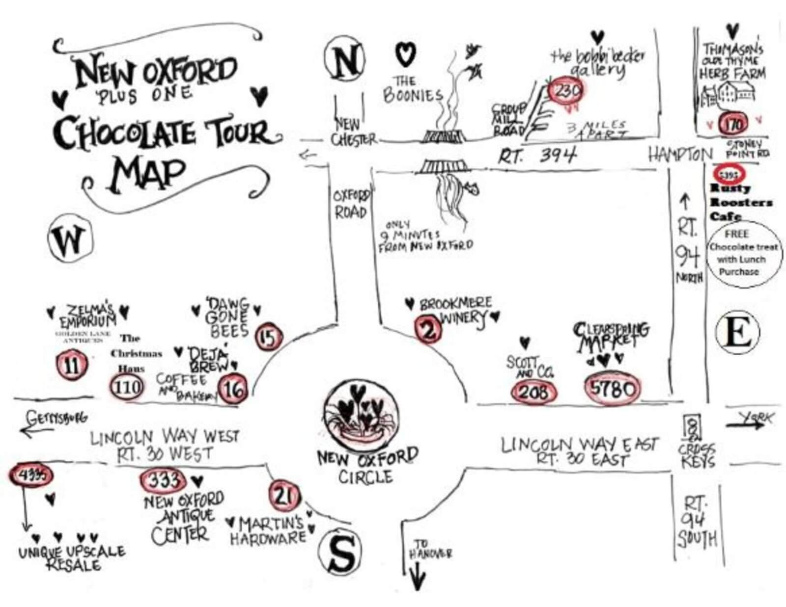 6th Annual New Oxford Chocolate Tour Event in Gettysburg