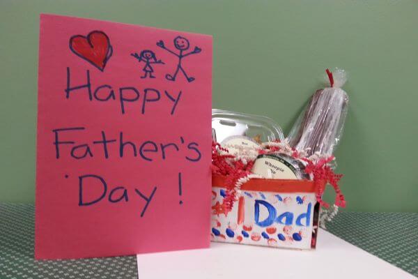father's day card and treats