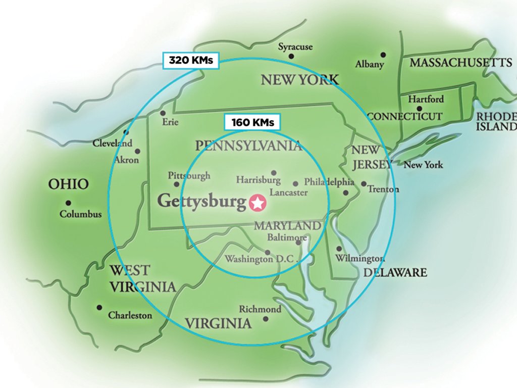 Bienvenue à Gettysburg, en Pennsylvanie !