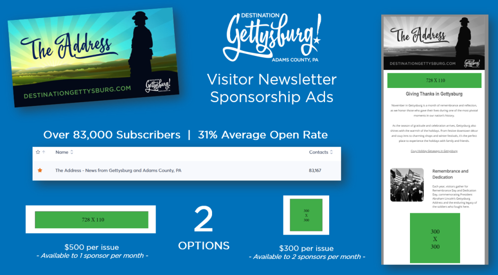 Newsletter Sponsorship for "The Address"