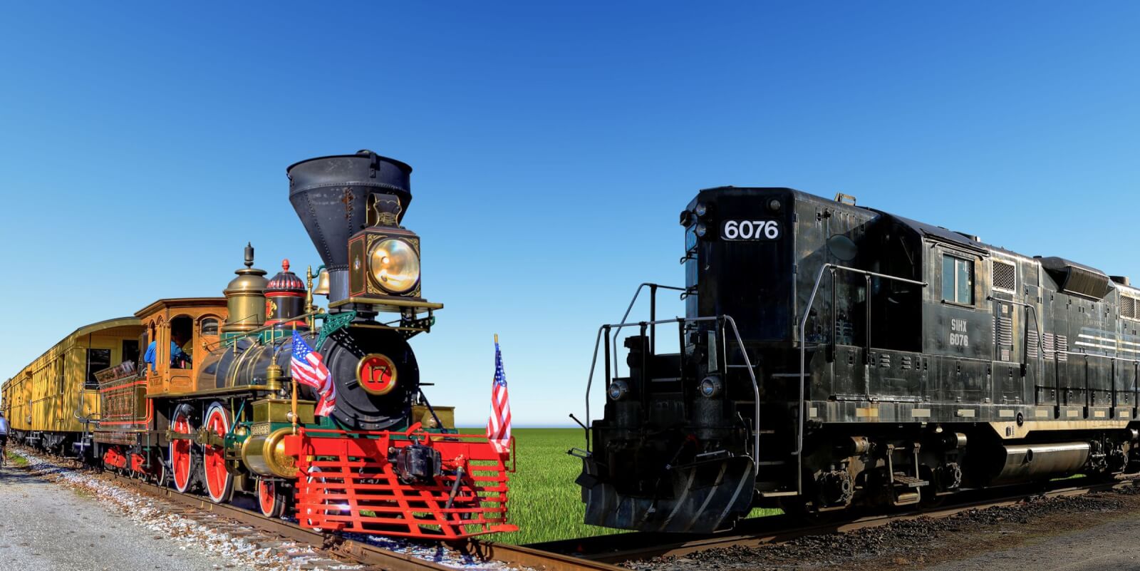 Northern Central Railway excursion train rolls through the borough of  Railroad